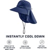 image:imageCooling Sun Defender Sun Hat UPF 50 UV Protection for Men Women Wide Brim Outdoor Hat for Hiking Fishing Beach GardeningNavy