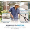 image:imageCooling Sun Defender Sun Hat UPF 50 UV Protection for Men Women Wide Brim Outdoor Hat for Hiking Fishing Beach GardeningOatmeal