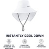 image:imageCooling Sun Defender Sun Hat UPF 50 UV Protection for Men Women Wide Brim Outdoor Hat for Hiking Fishing Beach GardeningWhite