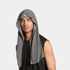 image:imageMISSION Cooling Hoodie Towel Evaporative Cool Technology Cools Instantly When Wet UPF 50 Sun Protection Contours Your Head to Stay in Place Great for Sports Fitness GymCharcoal