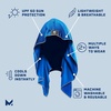 image:imageMISSION Cooling Hoodie Towel Evaporative Cool Technology Cools Instantly When Wet UPF 50 Sun Protection Contours Your Head to Stay in Place Great for Sports Fitness GymMission Blue