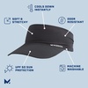image:imageMISSION Cooling Stretchy Visor  Unisex Visor Hat for Men and Women No Slip Band UPF 50 Sun Protection VisorBlack