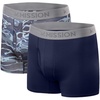 image:imageMISSION 5 Performance Jersey Boxer Briefs 2 Pack  AntiRoll Waistband  Soft MoistureWicking FabricNavyCamo
