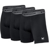 image:imageMISSION Mesh Boxer Briefs 6 Mens Underwear  Performance Heat Release  3 Pack3 PackBlack
