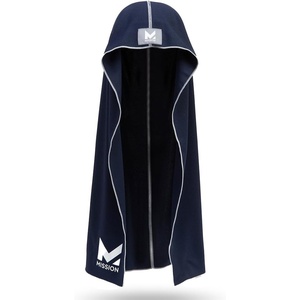 image:imageMISSION Cooling Hoodie Towel Evaporative Cool Technology Cools Instantly When Wet UPF 50 Sun Protection Contours Your Head to Stay in Place Great for Sports Fitness GymNavy Blue