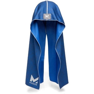 image:imageMISSION Cooling Hoodie Towel Evaporative Cool Technology Cools Instantly When Wet UPF 50 Sun Protection Contours Your Head to Stay in Place Great for Sports Fitness GymAstra Lapis Blue