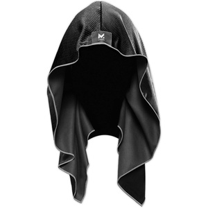image:imageMISSION Cooling Hoodie Towel Evaporative Cool Technology Cools Instantly When Wet UPF 50 Sun Protection Contours Your Head to Stay in Place Great for Sports Fitness GymBlack