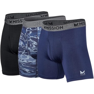 image:imageMISSION Mesh Boxer Briefs 6 Mens Underwear  Performance Heat Release  3 PackBlackMatrix CamoNavy