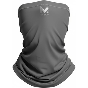 image:imageMISSION MultiUse Neck Gaiter Face Mask for Ski amp Outdoors UPF 50 Breathable Lightweight FabricDark Charcoal