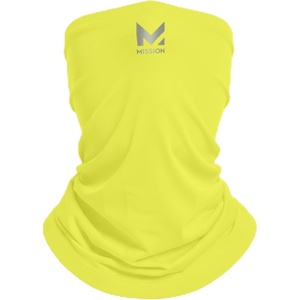 image:imageMISSION MultiUse Neck Gaiter Face Mask for Ski amp Outdoors UPF 50 Breathable Lightweight FabricSafety Yellow