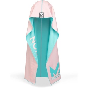 image:imageMISSION Reversible Cooling Hoodie Towel Hood Towel Cools Instantly When Wet UPF 50 Sun Protection Contours Your Head to Stay in Place Great for Sports Fitness Gym Red BurgundyPink Mint